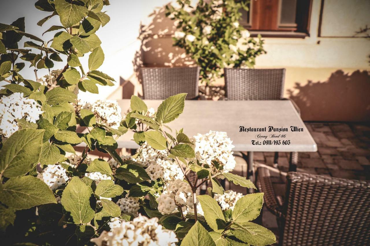 Restaurant Pansion Wien Cierny Brod Exterior foto
